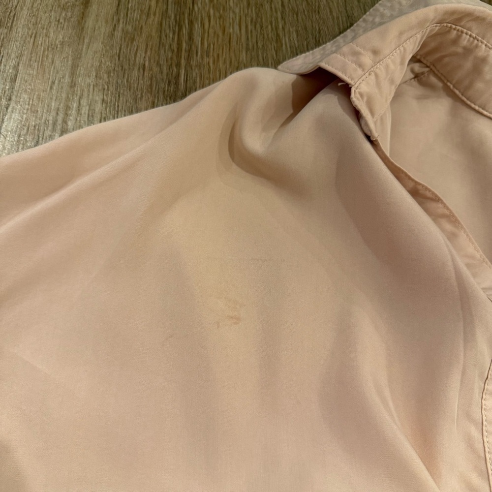 We The Free Love Until Tomorrow Shirt Small Hi Low Poet Blouse Pink Boho - Picture 8 of 11